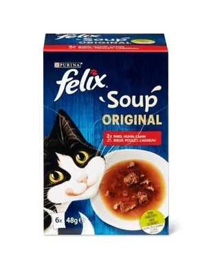 Produktbild von Felix Soup Geschmacksvielfalt aus dem Wasser, Adult, Kabeljau, Thunfisch, 48 g