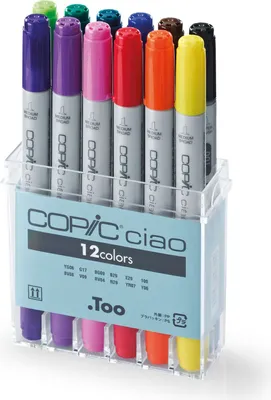 Produktbild von Copic 12 Ciao Layoutmarker farbsortiert 1.0+ 6.0 mm
