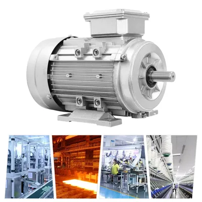 Immagine prodotto di Motore elettrico - Motore asincrono trifase - 1,1 kW - 380 V - 1400 giri/min - Bobina in rame puro - Bianco