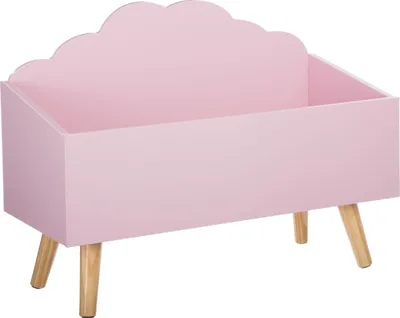 Zdjęcie produktu dla Pudełko do pokoju dziecięcego, pudełko na zabawki, 58 x 28 x 45 cm, motyw chmurki, MDF