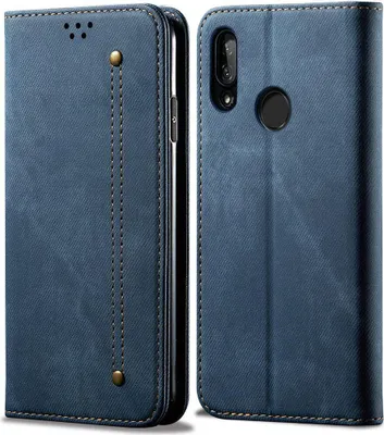 Image de Huawei Y9 2019 Case, Leather Wallet Case with Magnetic Closure and Case with Stand Function for Huawei Y9 2019 blue