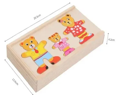 Imagen del producto de Rompecabezas de madera con forma de osos
