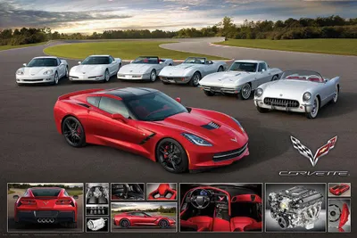 Obrázek produktu pro Corvette - 2014 Stingray Family - plakát Print - Velikost 91,5x61 cm
