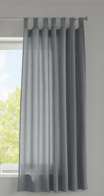 Produktbild von 1er Set Vorhang Schal Schlaufen »Berlin« HxB 175x140 cm Grau Blickdicht Microsatin Lichtdurchlässig Kräuselband Uni Matt, 20400N