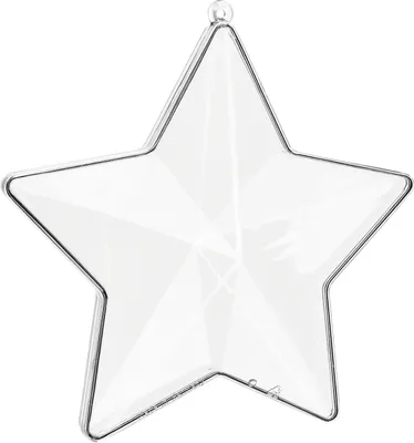 Produktbild von vbs Acryl-Bastelform Stern 14 cm, teilbar, mit Aufhängeöse zum Basteln und Dekorieren