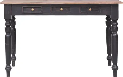 Obrázok produktu pre vidaXL Písací stôl s 3 zásuvkami 117 × 57 × 75 cm z masívneho dreva mahagón