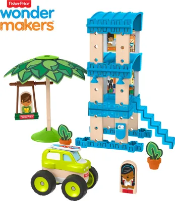 Produktbild von Fisher-Price Wunder Werker Strandbungalow, Baukasten, Konstruktions-Spielzeug