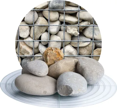 Produktbild von Schicker Mineral-Isarkies Gabionensteine bunt 25 kg-32-60mm