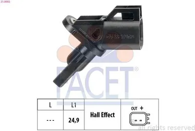 Produktbild von FACET ABS Sensor Raddrehzahl für FORD MONDEO IV Turnier (BA7) 21.0002