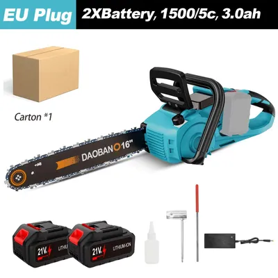 Obrázok produktu pre Akumulátorová reťazová píla - motor s výkonom 1500 W a bezuhlíkovou technológiou - rezný plát dĺžky 40,6 cm - automatické mazanie reťaze - ručné zariadenie - určená na práce v záhrade a spracovanie dreva