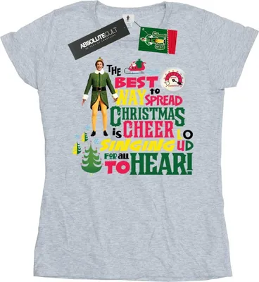 Produktbild von Elf - "Christmas Cheer" T-Shirt für Damen BI19026 (L) (Grau)