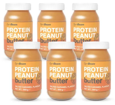 Obrázok produktu pre GymBeam – proteínové arašidové maslo, 6 x 900 g, slaný karamel