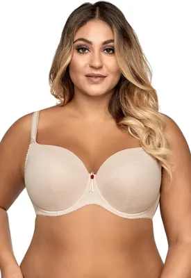 Produktbild von Ava Damen Bügel BH Schalen glatt große Brüste Unterwäsche 1263 , Schwarz, 90F