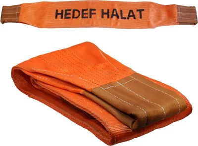 Produktbild von 10 Tonnen Tragfähigkeit 8 Meter Länge Hebegurt Rundschlinge Hebeband Bergegurt aus Polyster mit Endschlaufen für Kran, Abschleppen Orange