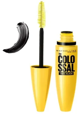 Produktbild von Maybelline Colossal 100 % Black Volumen-Mascara mit Kollagen, schwarz
