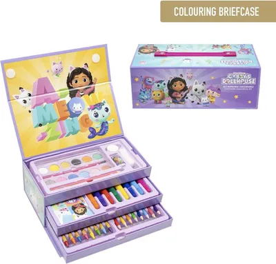 Produktbild von GabbyŽs Dollhouse Kreativo Stationery Set für Kinder Geschenkset mit Buntstiften & Schreibzubehör
