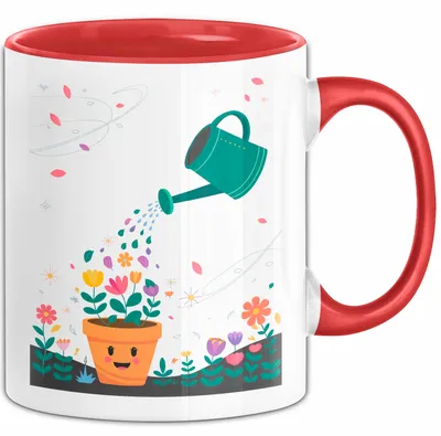Produktbild von Gärtner Tasse Geschenk Lustige Geschenkidee Spruch Für Pflanzen Liebhaber (Rot)