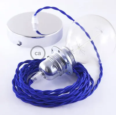 Produktbild von Creative Cables Tm12 50 Cm Hängeleuchte Pendel Für Lampenschirm Blau Blau One Size