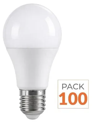 Produktbild von 100er-Pack – LED-Glühbirne E27 15 W 220 V A65 – Neutralweiß 4000 K – 5500 K