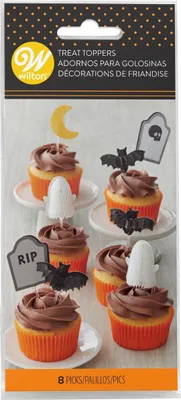Produktbild von Wilton Cupcake Topper/ Treat Picks Halloween 8 Stück-Packung