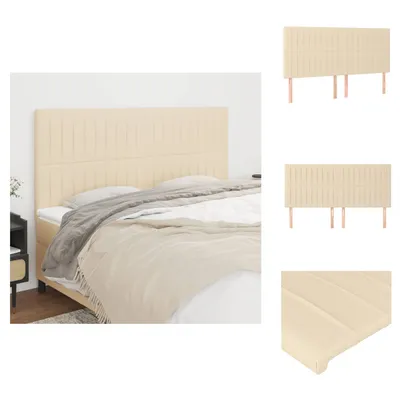 Produktbild von vidaXL Kopfteile 4 Stk. Creme 90x5x78/88 cm Stoff -  Kopf- & Fußenden