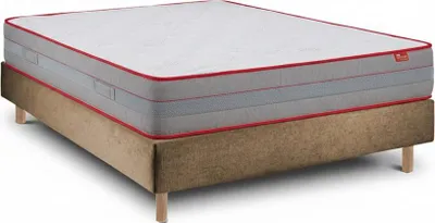 Image de Ensemble Luxury et Sommier Taupe  - Lit avec Matelas 90 x 200 cm