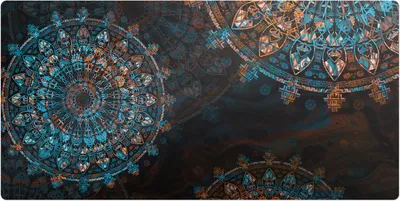 Produktbild von Geometrische Mandalas– Schreibtischunterlage – Schreibtisch Tischunterlage – 90x45 cm – Unterlage Groß Schreibtischmatte