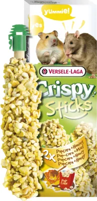 Immagine prodotto di Bastoncini Croccanti per Criceti e Ratti Popcorn & Miele - 2 Pezzi - 100 g