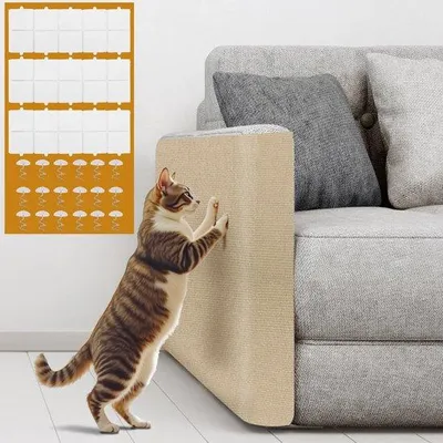 Obrázek produktu pro Krabmat na kočičí stěnu, samolepicí, 300 x 40 cm, ochrana proti poškrábání, odolný, vhodný pro kočky
