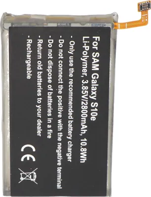 Produktbild von Akku passend für Samsung Galaxy S10e Li-Polymer 3,85V 2800mAh 10,8Wh built-in ohne Werkzeug