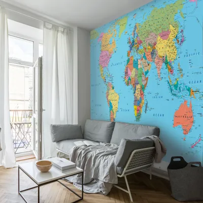 Produktbild von Standard-Vliestapete - 100 x 70 cm - Boho-Stil - Landkarten Standard-Vliestapete - 150 x 105 cm - Boho-Stil - Landkarten