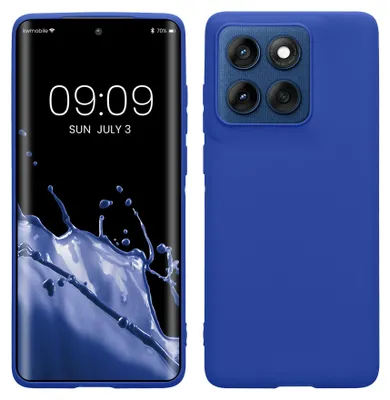Produktbild von kwmobile Handyhülle für Motorola Edge 60 Hülle - TPU Case - Kabelloses Laden - Schutzhülle Cover in Baltik Blau