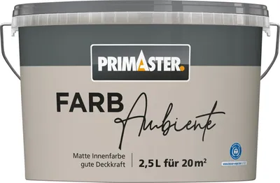 Produktbild von Primaster Farbambiente Wandfarbe matt steingrau 2,5 L