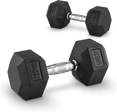 Produktbild von Famanu Hantel kompakt 175 kg - sechseckiger Gummi-Halter
