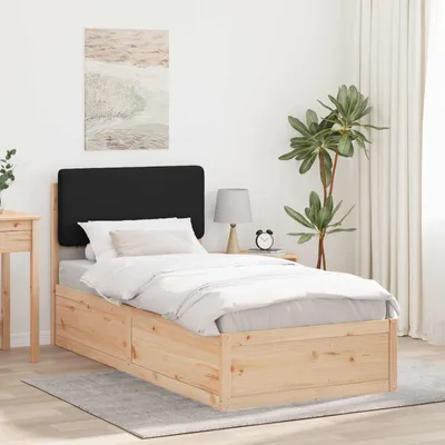 Obrázek produktu pro Maison Exclusive – postel s čalouněným čelem, černá, 90 x 200 cm