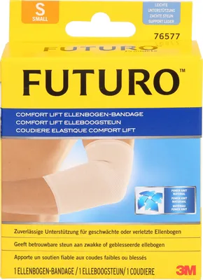 Immagine prodotto di FUTURO™ 76577DABI FUTURO™ Ellenbogenbandage Comfort Lift 76577DABI, Gr. S grau 22,9-25,4 cm, 1 St.