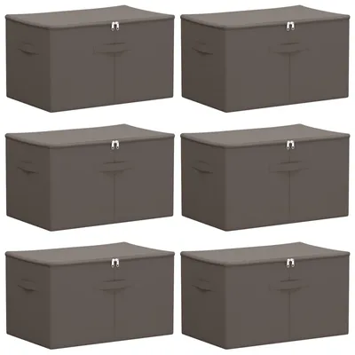 Produktbild von vidaXL Aufbewahrungsbox 6 stk. Vliesstoff 55 x 35 x 32 cm 61,6 L