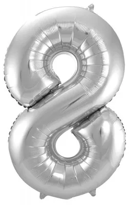Produktbild von Folat 63178, Spielzeugballon, Folie, Silber, Geburtstag, Oval, 860 mm