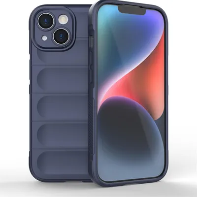 Produktbild von MobyDefend Hülle für iPhone 15 - TPU Gripcase - Blau