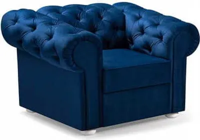 Produktbild von BEQUEMER ELEGANTER VALENTINO SESSEL FÜR DAS WOHNZIMMER ( Dunkelblau - Kronos 09)