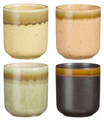 Imagen del producto de Taza de café Brino, color rosa, verde o , juego de 4 unidades