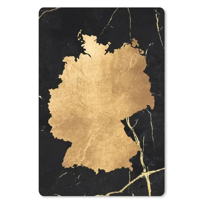 Produktbild von MuchoWow® Mauspad Mousepad Karte - Deutschland - Gold 18x27 cm - Mousepads - Maus Mat - Pad - Mausunterlage