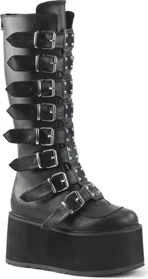 Produktbild von DAMNED-318 Damen Boots von DemoniaCult, Schwarz Matt , EU 41, US 11