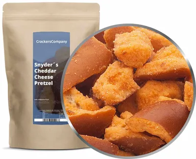Produktbild von CrackersCompany Cheddar-Käse-Brezel (CheddarCheese Pretzel), ZIP-Beutel 300 g