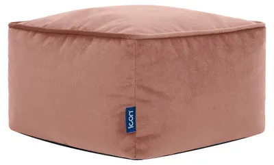 Produktbild von Icon Amara Kleiner Samt Sitzsack Hocker mit Füllung, Rosa