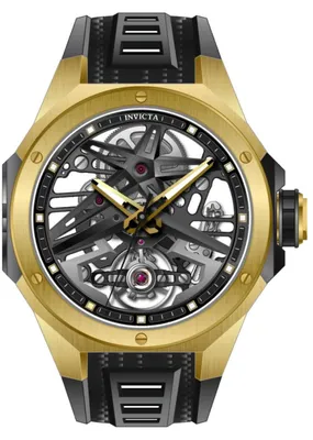Zdjęcie produktu dla Invicta Celestial 69538 Zegarek męski - Mechanizm automatyczny - Stal nierdzewna z złotą tarczą - 43 mm