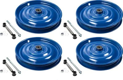 Produktbild von 4Stück Scheibenräder Anhänger Handwagen Laufrad Felge 12 1/2 Zoll Blau