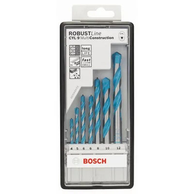 Immagine prodotto di BOSCH 2607010543 BOSCH Robust Line CYL-9 Multi Construction Mehrzweckbohrer-Set 7-teilig