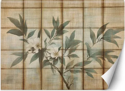 Produktbild von Vlies fototapete Logyga-Pflanzen mit warmfarbenen Blüten 400x280 cm Feeby Beige inkl. Kleber einfache Montage