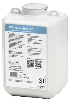 Produktbild von BWT Mineralstoff F3, für mittelhartes, leicht aggr. Wasser, Kanister mit 3l, 1 Stk.